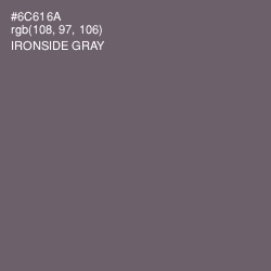 #6C616A - Ironside Gray Color Image