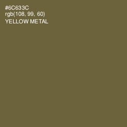 #6C633C - Yellow Metal Color Image