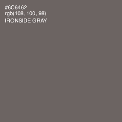 #6C6462 - Ironside Gray Color Image