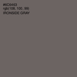 #6C6463 - Ironside Gray Color Image