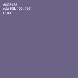 #6C6488 - Rum Color Image
