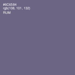 #6C6584 - Rum Color Image