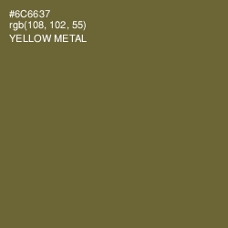 #6C6637 - Yellow Metal Color Image