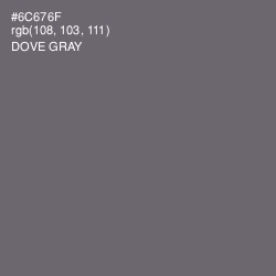 #6C676F - Dove Gray Color Image