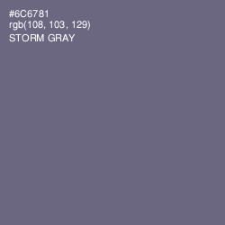 #6C6781 - Storm Gray Color Image