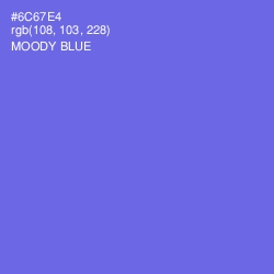 #6C67E4 - Moody Blue Color Image