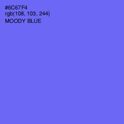 #6C67F4 - Moody Blue Color Image