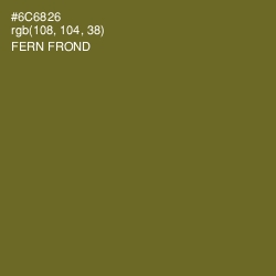 #6C6826 - Fern Frond Color Image