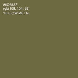#6C683F - Yellow Metal Color Image