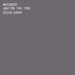 #6C686D - Dove Gray Color Image