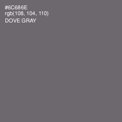 #6C686E - Dove Gray Color Image