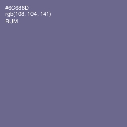 #6C688D - Rum Color Image