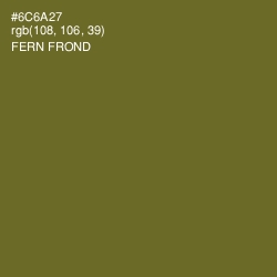#6C6A27 - Fern Frond Color Image