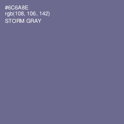 #6C6A8E - Storm Gray Color Image