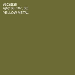 #6C6B35 - Yellow Metal Color Image