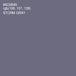 #6C6B80 - Storm Gray Color Image