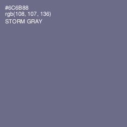 #6C6B88 - Storm Gray Color Image