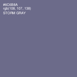 #6C6B8A - Storm Gray Color Image