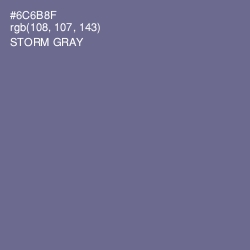 #6C6B8F - Storm Gray Color Image