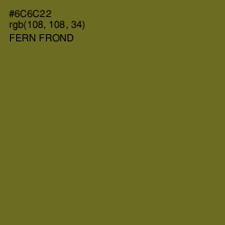 #6C6C22 - Fern Frond Color Image