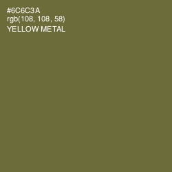 #6C6C3A - Yellow Metal Color Image