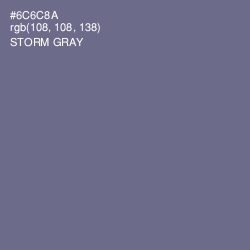 #6C6C8A - Storm Gray Color Image