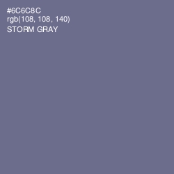 #6C6C8C - Storm Gray Color Image