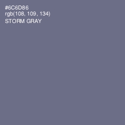 #6C6D86 - Storm Gray Color Image