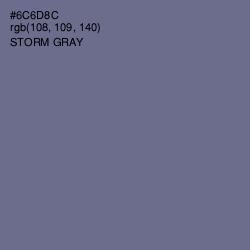 #6C6D8C - Storm Gray Color Image