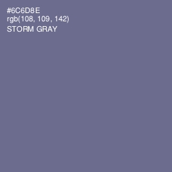 #6C6D8E - Storm Gray Color Image