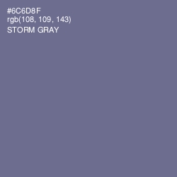 #6C6D8F - Storm Gray Color Image