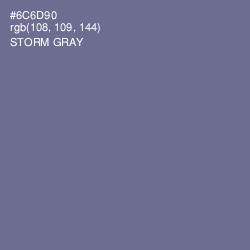 #6C6D90 - Storm Gray Color Image