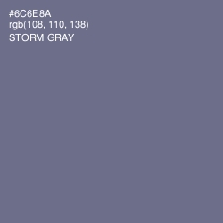 #6C6E8A - Storm Gray Color Image