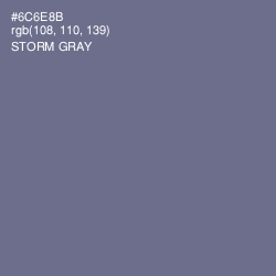 #6C6E8B - Storm Gray Color Image