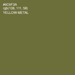 #6C6F3A - Yellow Metal Color Image