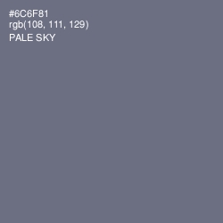 #6C6F81 - Pale Sky Color Image