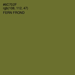 #6C702F - Fern Frond Color Image