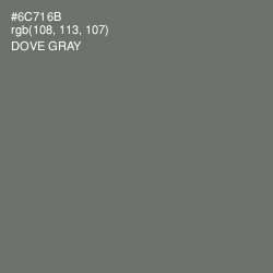 #6C716B - Dove Gray Color Image