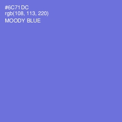 #6C71DC - Moody Blue Color Image