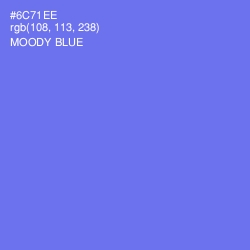 #6C71EE - Moody Blue Color Image