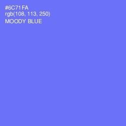 #6C71FA - Moody Blue Color Image