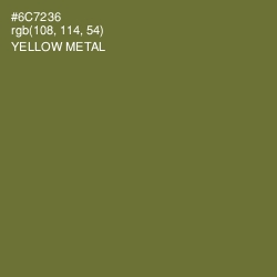#6C7236 - Yellow Metal Color Image