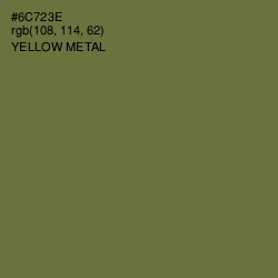 #6C723E - Yellow Metal Color Image