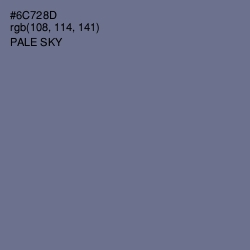 #6C728D - Pale Sky Color Image