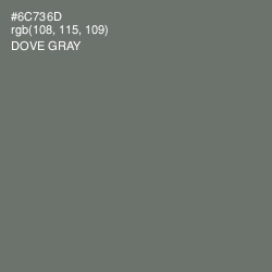 #6C736D - Dove Gray Color Image