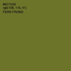 #6C7429 - Fern Frond Color Image