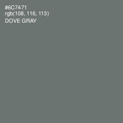 #6C7471 - Dove Gray Color Image