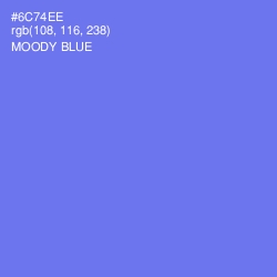 #6C74EE - Moody Blue Color Image