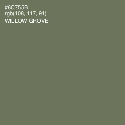 #6C755B - Willow Grove Color Image