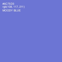 #6C75D3 - Moody Blue Color Image